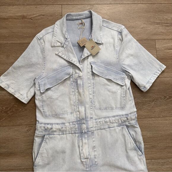 NWT Faherty Size Medium Blythe Jumpsuit Light Indigo Wash Style WBS2213 - Picture 7 of 15